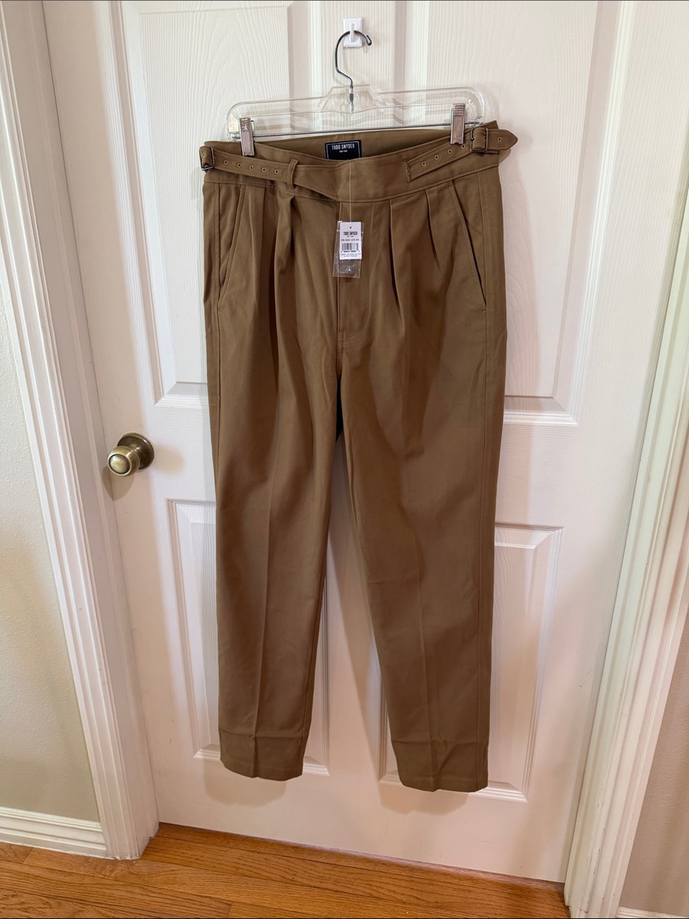 Todd Snyder Dark Khaki Brushed Cotton Gurkha Trousers Sz 32/30.  New box39